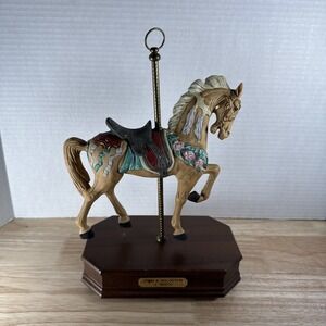1986 Impulse Giftware Stein & Goldstein 1900's Carousel Musical Horse Figure